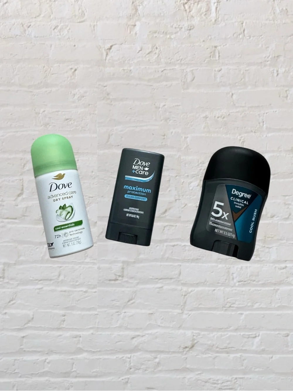 🆕 Bundle of Dove and Degree trial size deodorants